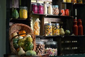 Fall,Pantry,With,Jars,With,Pickled,Vegetables Fall,Pantry,With,Jars,With,Pickled,Vegetables