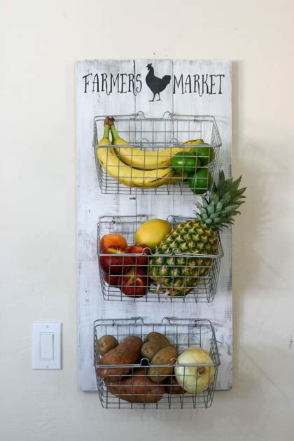A Fruit Basket And Shelf